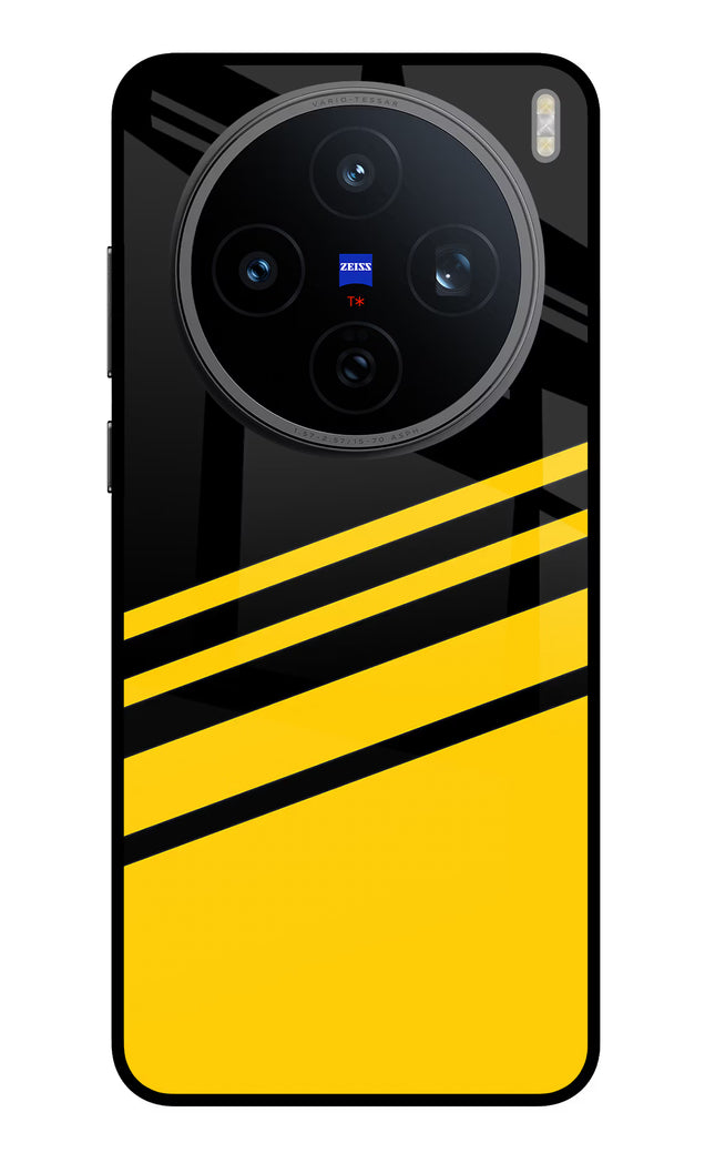 Yellow Shades Vivo X200T Metal Case Back Cover by Casekaro