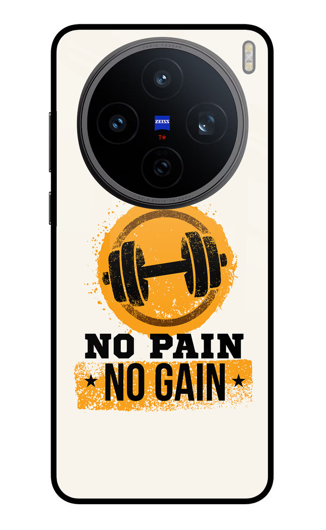 No Pain No Gain Vivo X200T Metal Case Back Cover by Casekaro