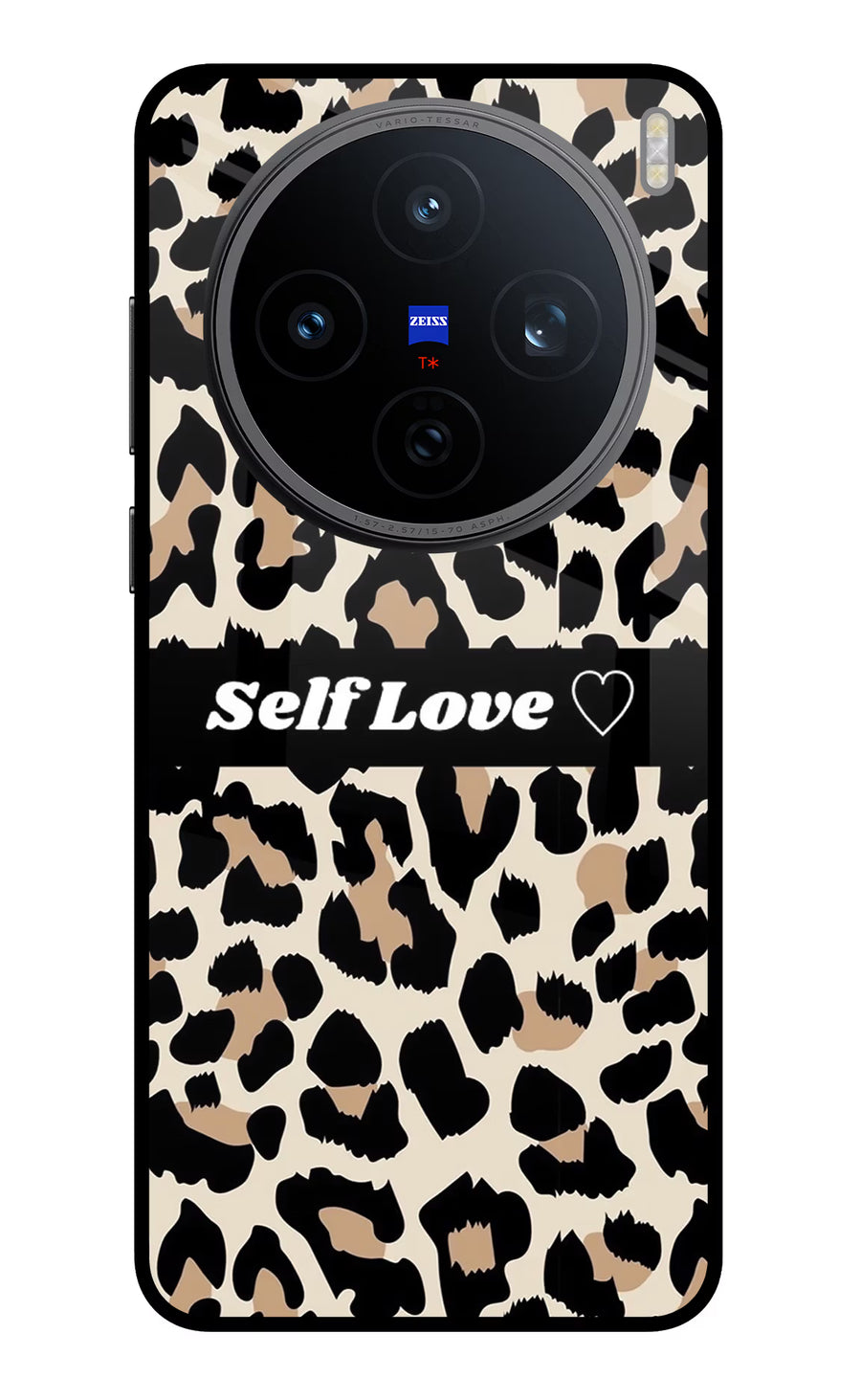 Leopard Print Self Love Vivo X200T Back Cover, Metal case