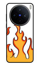 Fired Up – White Vivo X200T Metal Case Back Cover by Casekaro