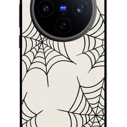 Spider Web Vivo X200T Metal Case Back Cover by Casekaro