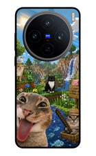 Minecraft Cat Chaos Vivo X200T Metal Case Back Cover by Casekaro