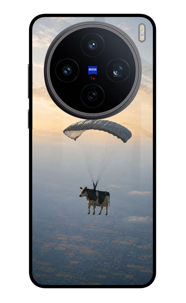 Skydiving Cow Vivo X200T Metal Case Back Cover by Casekaro