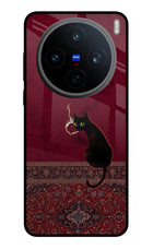 Midnight Cat Vivo X200T Metal Case Back Cover by Casekaro