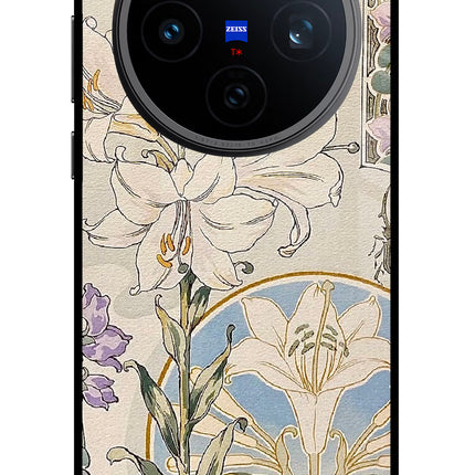 White Lily Vivo X200T Metal Case Back Cover by Casekaro