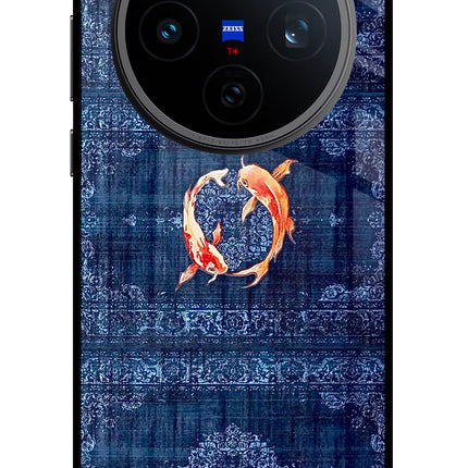 Koi Blue Vivo X200T Metal Case Back Cover by Casekaro