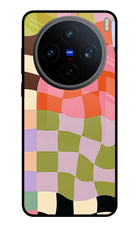 Wavy Grid Vivo X200T Metal Case Back Cover by Casekaro