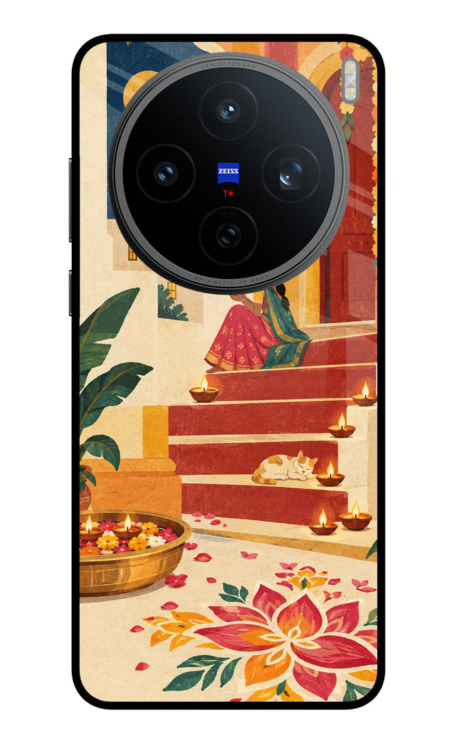 Diwali Rangoli Vivo X200T Metal Case Back Cover by Casekaro