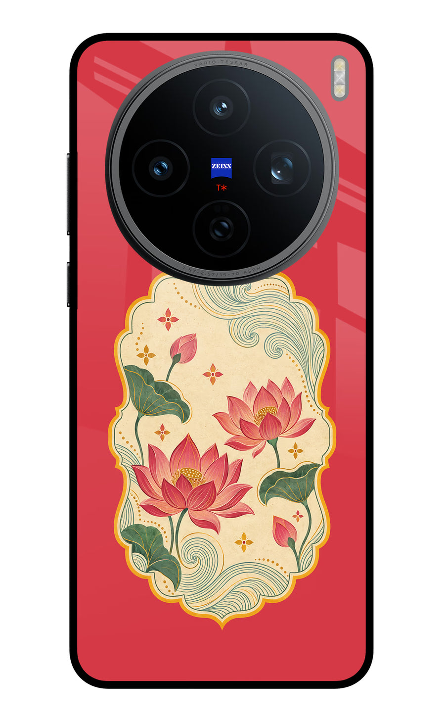 Pink Lotus Vivo X200T Back Cover, Metal case
