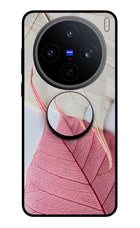 White Pink Leaf Vivo X200T Pop Case by Casekaro