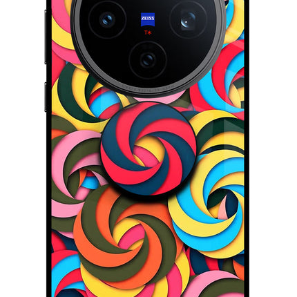 Spiral Pattern Vivo X200T Pop Case by Casekaro