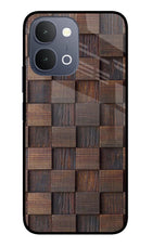 Wooden Cube Design iQOO Z11x 5G Metal Case Back Cover by Casekaro