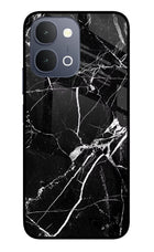 Black Marble Pattern iQOO Z11x 5G Metal Case Back Cover by Casekaro
