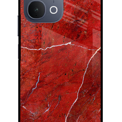 Red Marble Design iQOO Z11x 5G Metal Case Back Cover by Casekaro