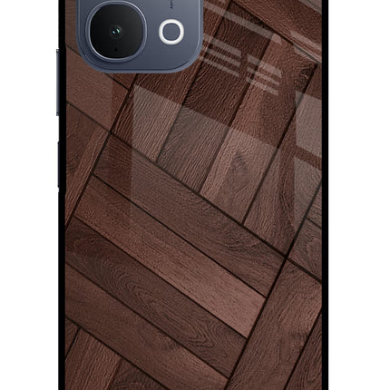 Wooden Texture Design iQOO Z11x 5G Metal Case Back Cover by Casekaro