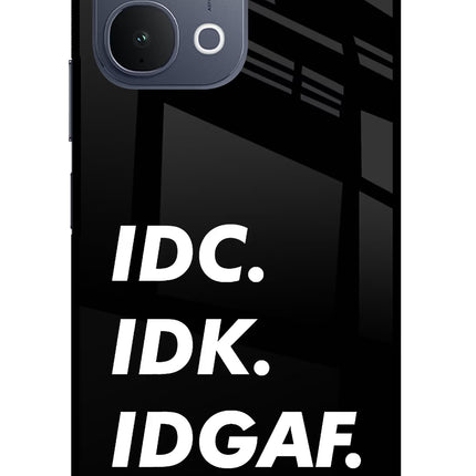 Idc Idk Idgaf iQOO Z11x 5G Metal Case Back Cover by Casekaro