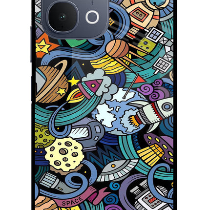 Space Abstract iQOO Z11x 5G Metal Case Back Cover by Casekaro