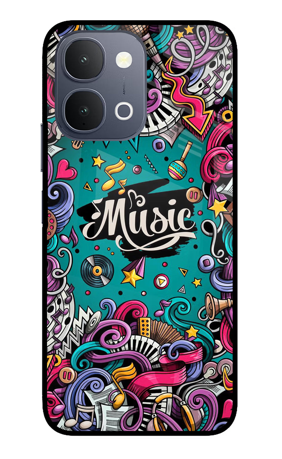 Music Graffiti iQOO Z11x 5G Back Cover, Metal case