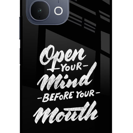 Open Your Mind Before Your Mouth iQOO Z11x 5G Metal Case Back Cover by Casekaro