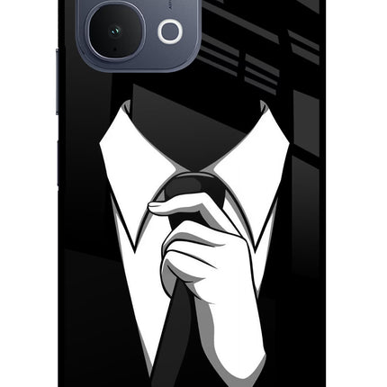 Black Tie iQOO Z11x 5G Metal Case Back Cover by Casekaro