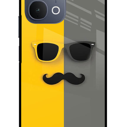 Sunglasses with Mustache iQOO Z11x 5G Metal Case Back Cover by Casekaro