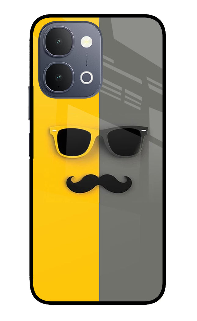 Sunglasses with Mustache iQOO Z11x 5G Metal Case Back Cover by Casekaro