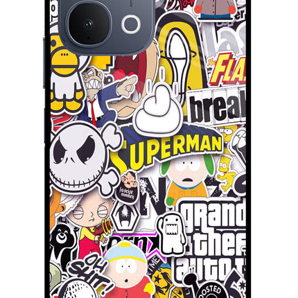 Sticker Bomb iQOO Z11x 5G Metal Case Back Cover by Casekaro