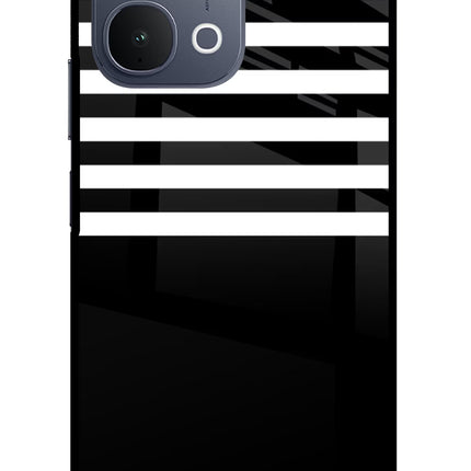 Black and White Print iQOO Z11x 5G Metal Case Back Cover by Casekaro