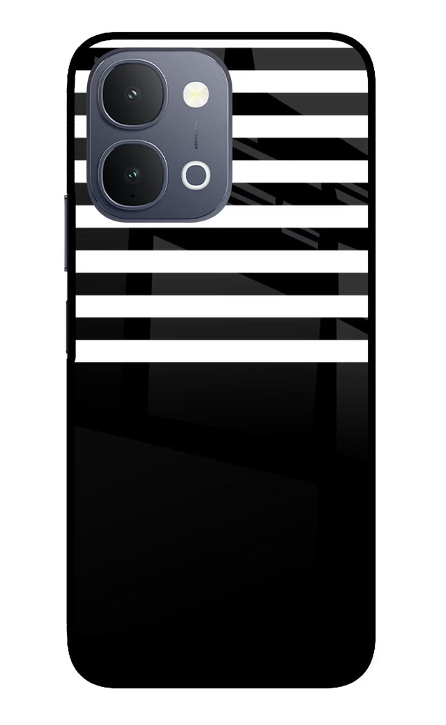 Black and White Print iQOO Z11x 5G Metal Case Back Cover by Casekaro