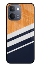 Blue and white wooden iQOO Z11x 5G Metal Case Back Cover by Casekaro