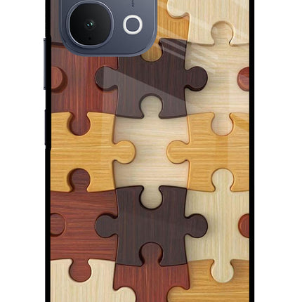 Wooden Puzzle iQOO Z11x 5G Metal Case Back Cover by Casekaro