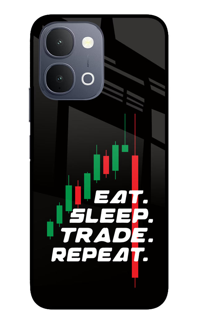 Eat Sleep Trade Repeat iQOO Z11x 5G Metal Case Back Cover by Casekaro