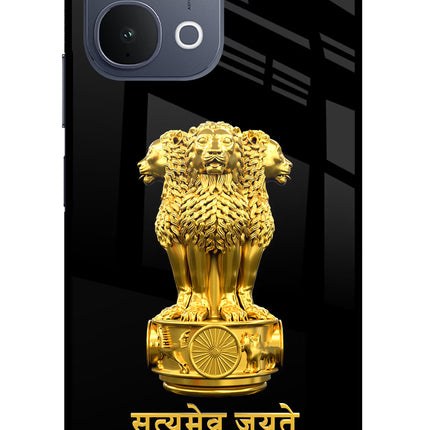 Satyamev Jayate Golden iQOO Z11x 5G Metal Case Back Cover by Casekaro