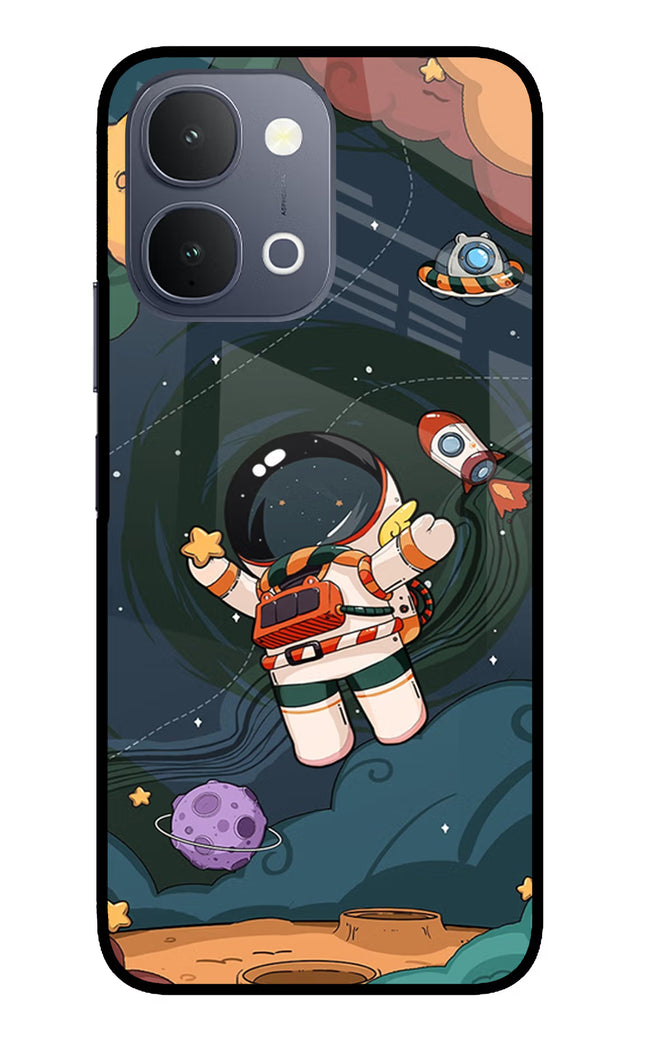 Cartoon Astronaut iQOO Z11x 5G Metal Case Back Cover by Casekaro