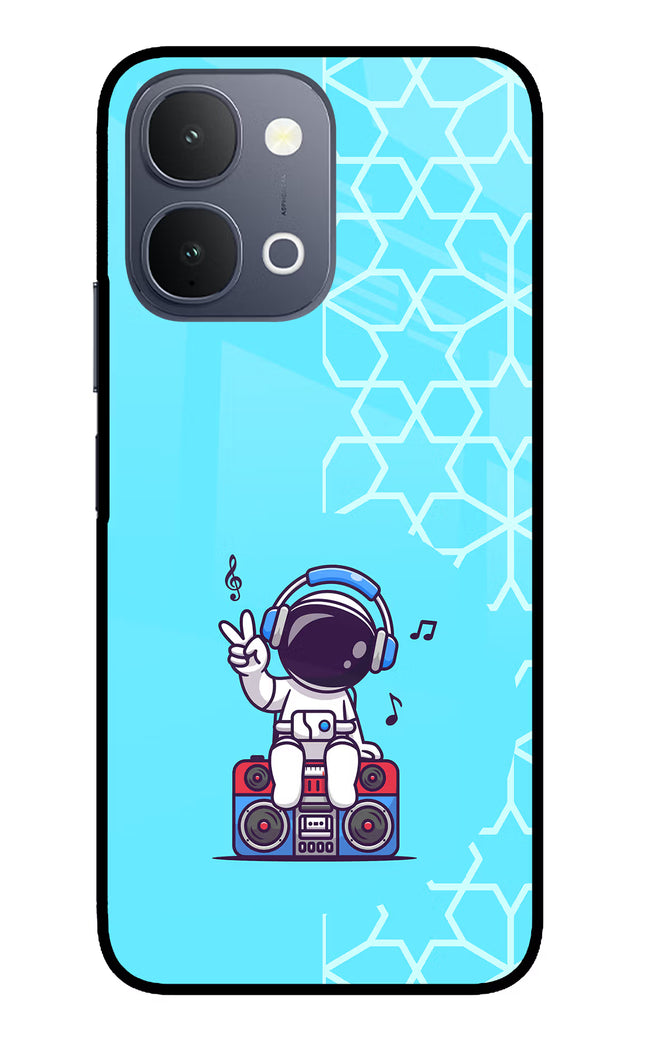 Cute Astronaut Chilling iQOO Z11x 5G Metal Case Back Cover by Casekaro