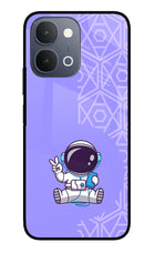 Cute Astronaut Chilling iQOO Z11x 5G Metal Case Back Cover by Casekaro