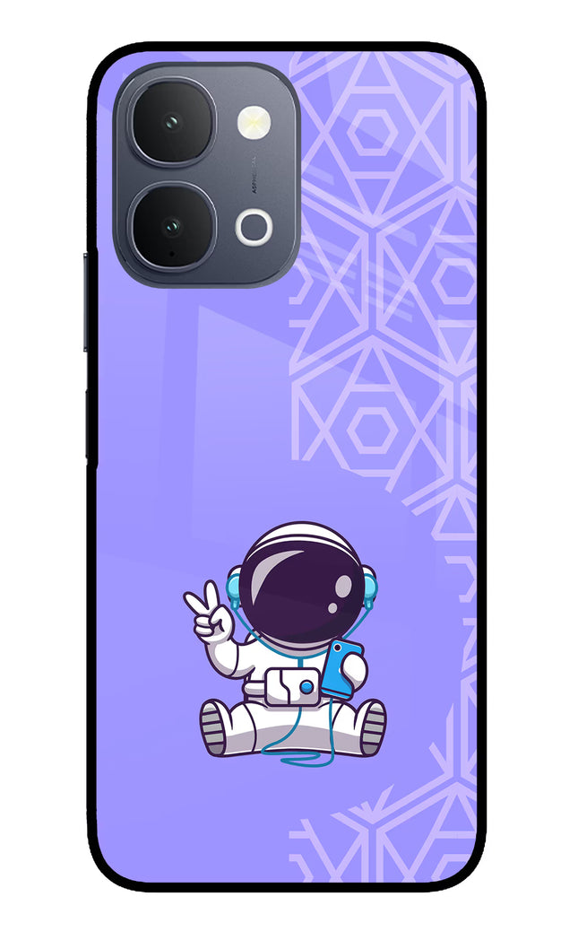 Cute Astronaut Chilling iQOO Z11x 5G Metal Case Back Cover by Casekaro