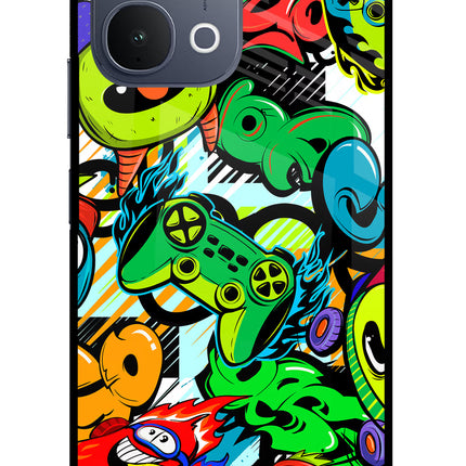 Game Doodle iQOO Z11x 5G Metal Case Back Cover by Casekaro
