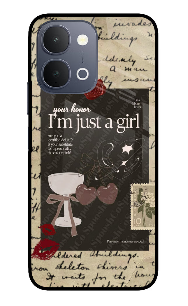 I am just a girl iQOO Z11x 5G Metal Case Back Cover by Casekaro