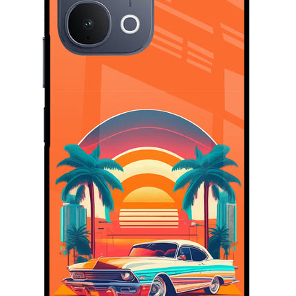 Palm Drive 80s iQOO Z11x 5G Metal Case Back Cover by Casekaro