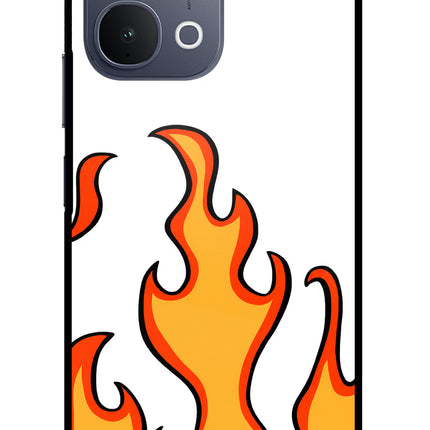 Fired Up – White iQOO Z11x 5G Metal Case Back Cover by Casekaro