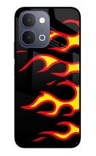 Side Sweep Flames iQOO Z11x 5G Metal Case Back Cover by Casekaro