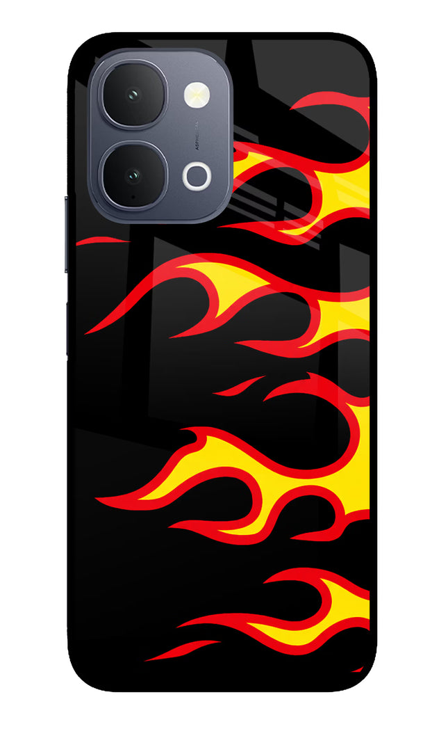 Side Sweep Flames iQOO Z11x 5G Metal Case Back Cover by Casekaro