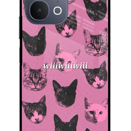 Pink Cats iQOO Z11x 5G Metal Case Back Cover by Casekaro
