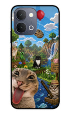 Minecraft Cat Chaos iQOO Z11x 5G Metal Case Back Cover by Casekaro