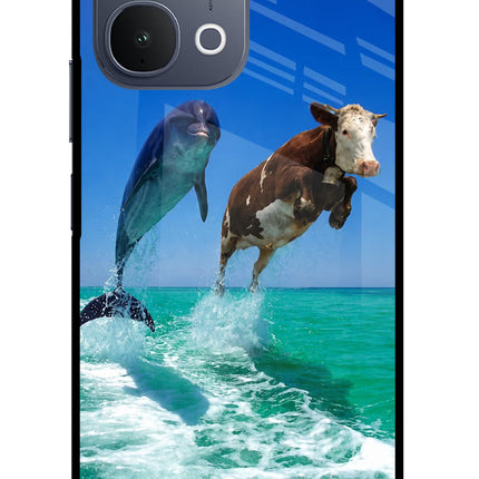 Dolphin vs Cow iQOO Z11x 5G Metal Case Back Cover by Casekaro