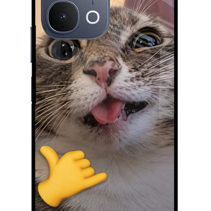 Silly Cat Call iQOO Z11x 5G Metal Case Back Cover by Casekaro