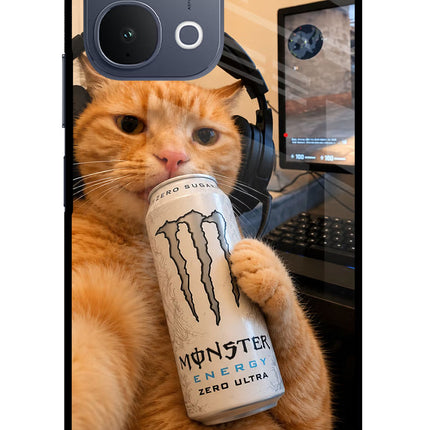 Gamer Cat Energy iQOO Z11x 5G Metal Case Back Cover by Casekaro