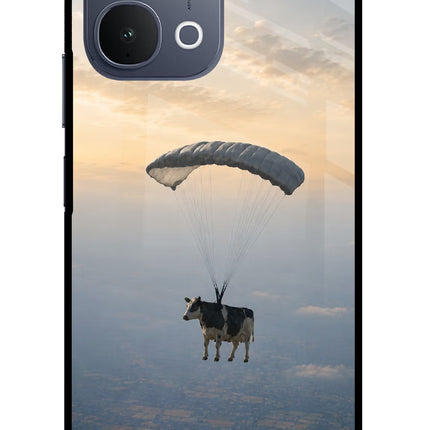 Skydiving Cow iQOO Z11x 5G Metal Case Back Cover by Casekaro