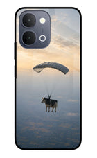 Skydiving Cow iQOO Z11x 5G Metal Case Back Cover by Casekaro